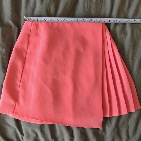 Topshop Coral Asymmetrical Mini-Skirt - Picture 8 of 11